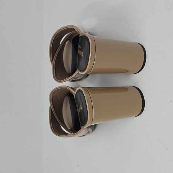 Saint Laurent Beige Patent Leather Lou Lou Mules Size 39 - Picture 4 of 7